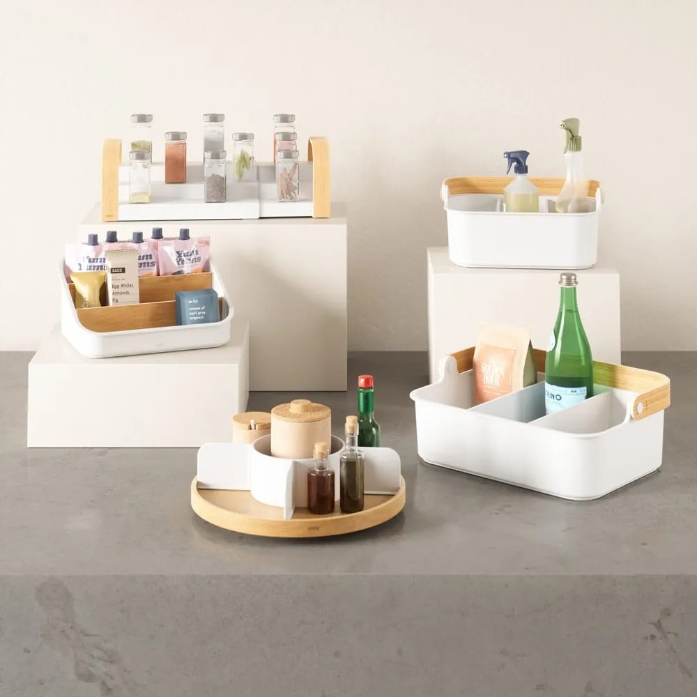 Organizator de baie alb din plastic Bellwood – Umbra