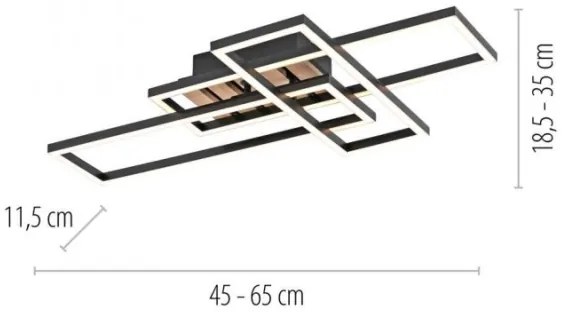 JUST LIGHT. 14051-79 - Plafonieră LED AKUSTIKA LED/20,5W/230V stejar/negru