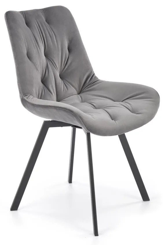 Scaun catifea K519 velvet gri