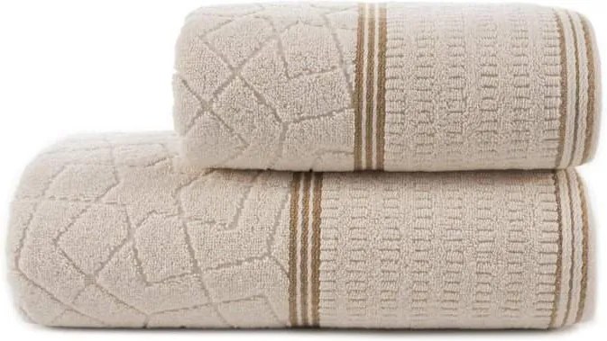 Set 2 Prosoape Ultra Soft Laodikya Crem (Bambus&Bumbac) - 50x90, 70x140 cm