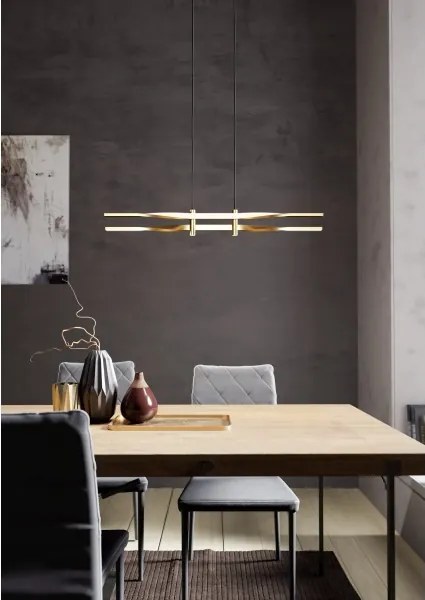 Eglo 901226 - Lustră suspendată cu cablu COLMEAL LED/21W/230V, auriu