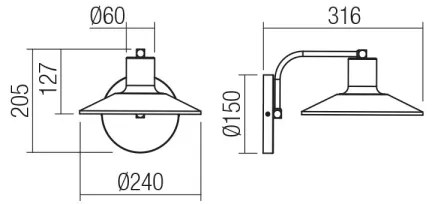 Lampă de perete Redo 01-4053 FRESNO 1xE27/42W/230V