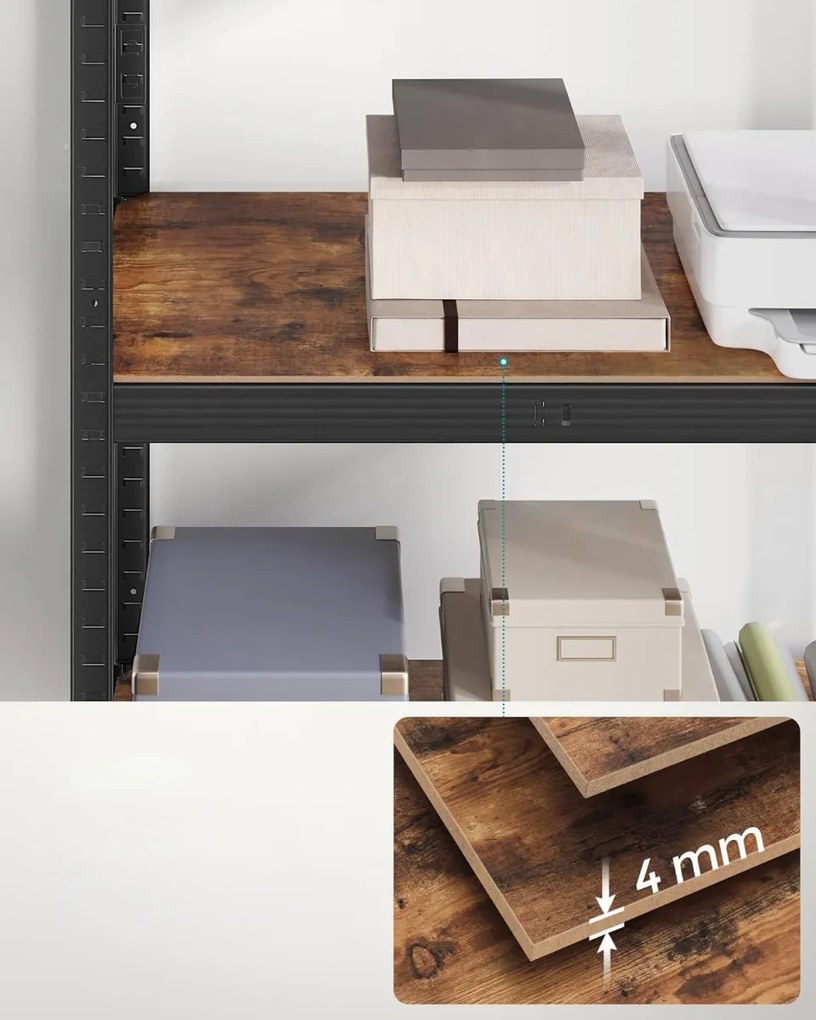 Raft metalic cu 5 polite TAYLOR 150x75 cm