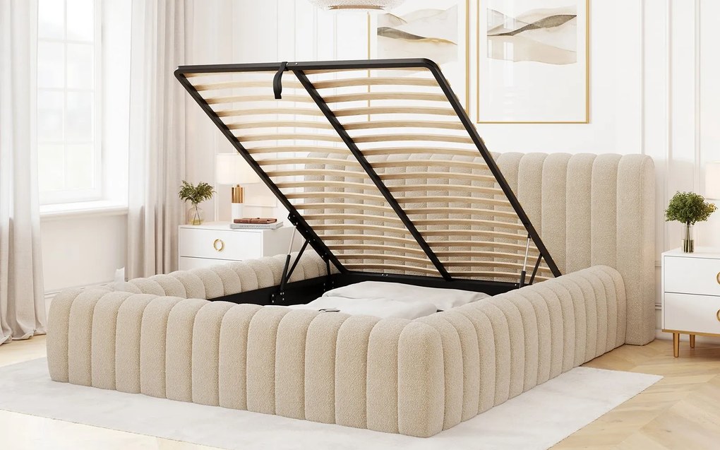 Pat lemn masiv Carilla 140/160/180x200 cm Personalizabil - Royal 18, 180x200
