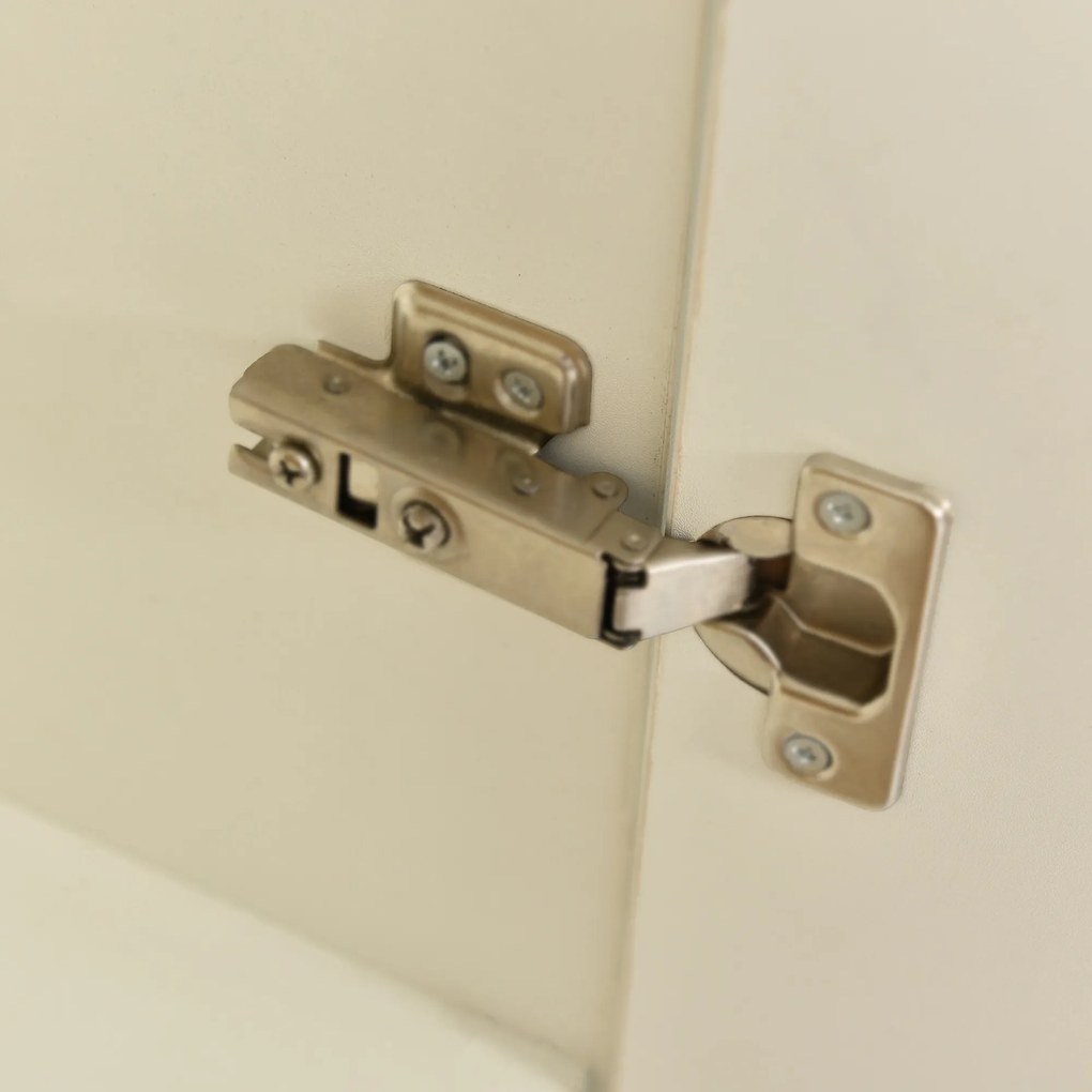 Comodă Modernă cu LED Multicolor, Alb+Culoare naturală | Aosom Romania