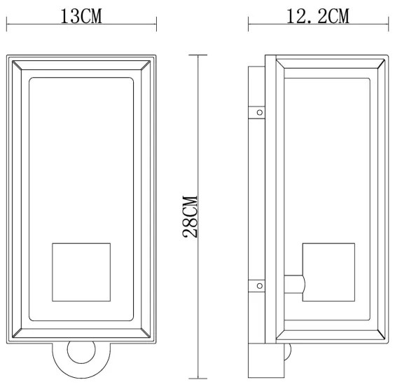 Aplică de exterior cu senzor Globo 31982WS LOGANA 1xE27/60W/230V IP44 alb