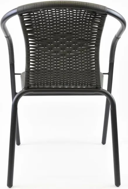 Scaun bistro de grădină, stivuibil, gri