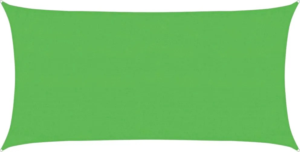 vidaXL Pânză parasolar, verde deschis, 3x6 m, HDPE, 160 g/m²