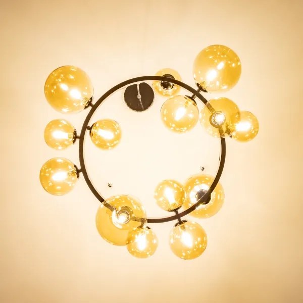 Brilagi - Lustru LED pe cablu MILLA 15xG9/3W/230V, negru crom/auriu