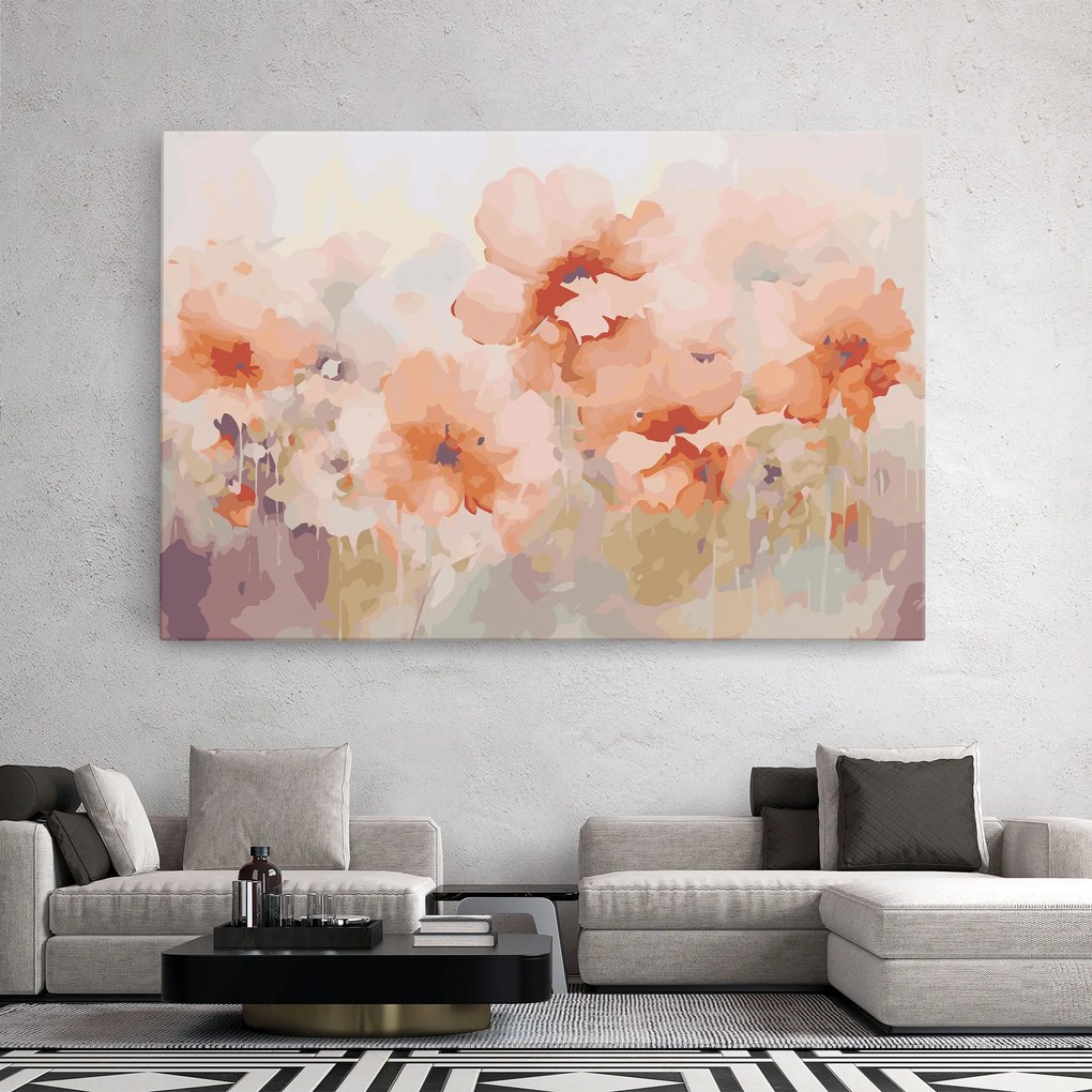 Tablou Canvas, 30x40cm, Dormitor si Living, Peisaje, Primavara, Spring Orange Art