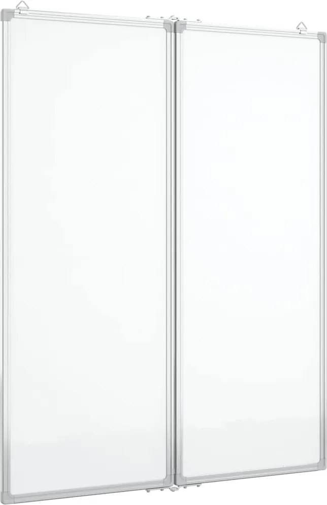 vidaXL Tablă magnetică pliabilă, alb, 80x100x1,7 cm, aluminiu