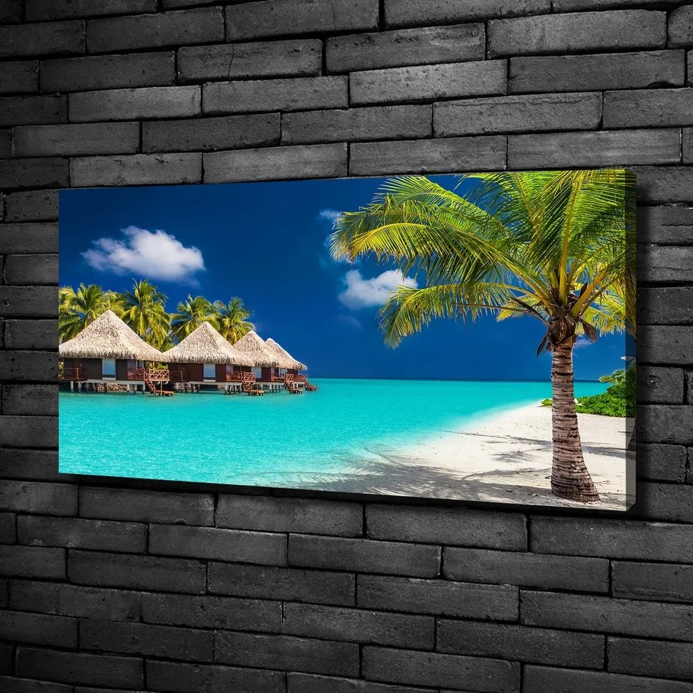 Tablou pe pânză canvas Bungalow-uri maldive