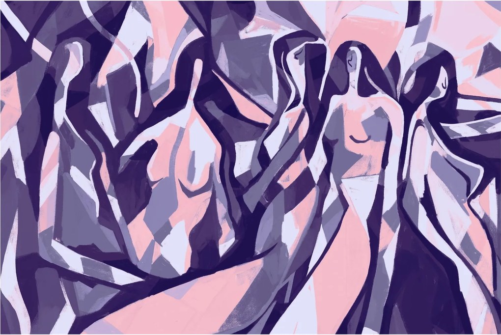 Tablou - Abstract, femei (90x60 cm)