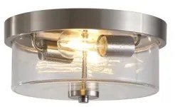 Searchlight PRESTON 66210-2SS Plafonieră pentru baie, 2x E27 (max. 60W per bec), 230V, IP44, Ø33 cm, argintie