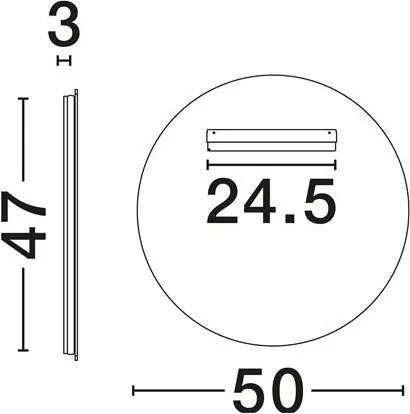 Oglinda cu iluminat LED pentru baie IP44 ALDA D-50cm