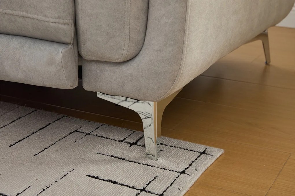 Coltar dumonde cu 2 reclinere electrice, tetiere reglabile, incarcare USB, Arvion 341x103cm