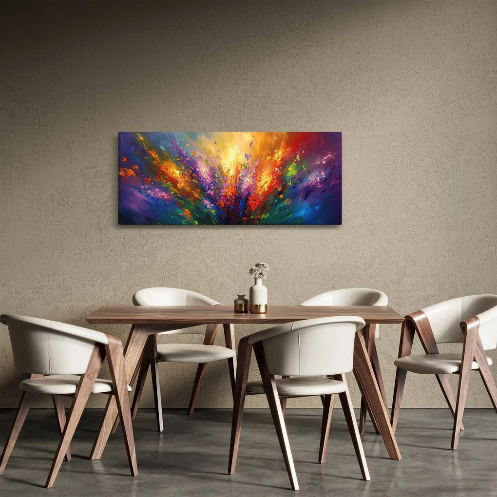 Tablou - Abstracție de flori (120x50 cm)