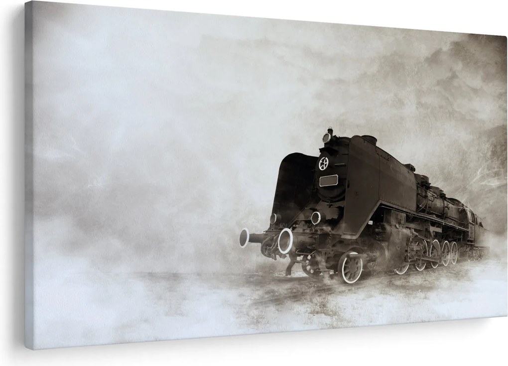 Tablou - Tren în ceață (90x60 cm)