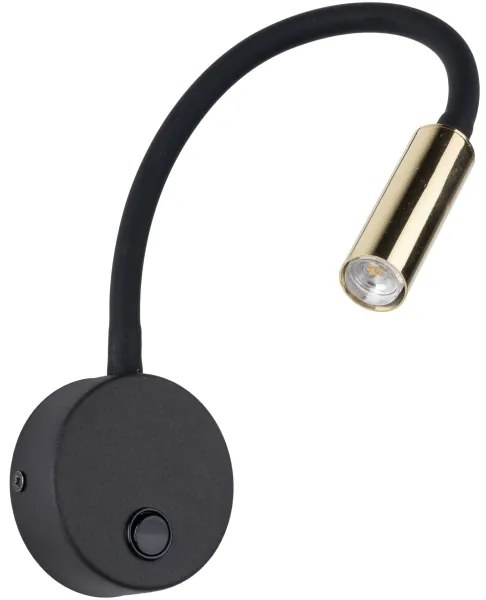 Lampă de perete LAGOS 1xG9/3W/230V negru/auriu