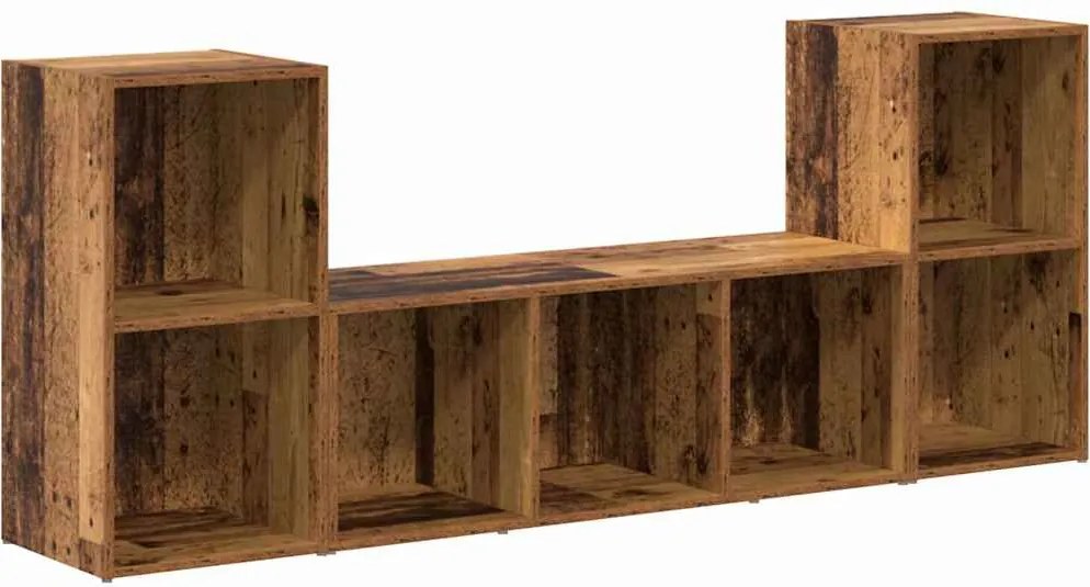 vidaXL Set comodă TV Pe perete 3 pcs Maro Lemn compozit