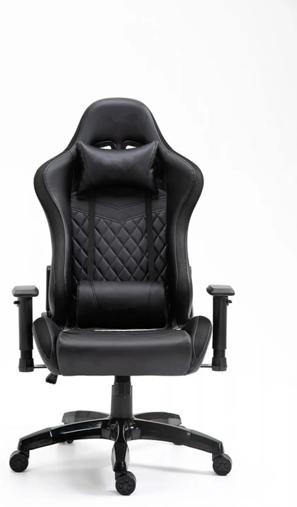 Scaun gaming cu sistem iluminare bandă LED RGB, masaj în perna lombară, funcție șezlong, 90-180 grade, SIG 5026 RGB, Negru,