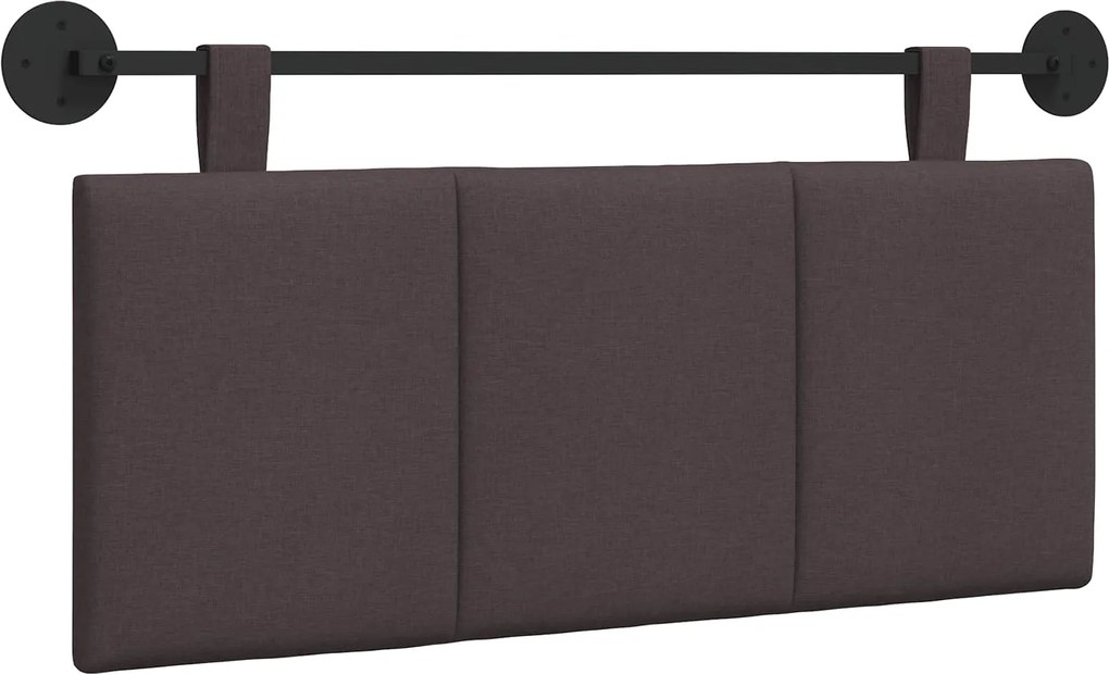 vidaXL Cap de pat suspendat Dungi Maro închis 110 x 55 x 5 cm țesătură