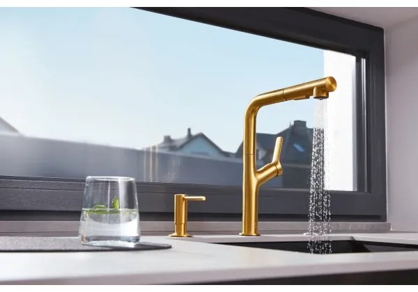 Dozator încastrat de săpun KFA Armatura 990-100-31 DUERO oțel inoxidabil/auriu