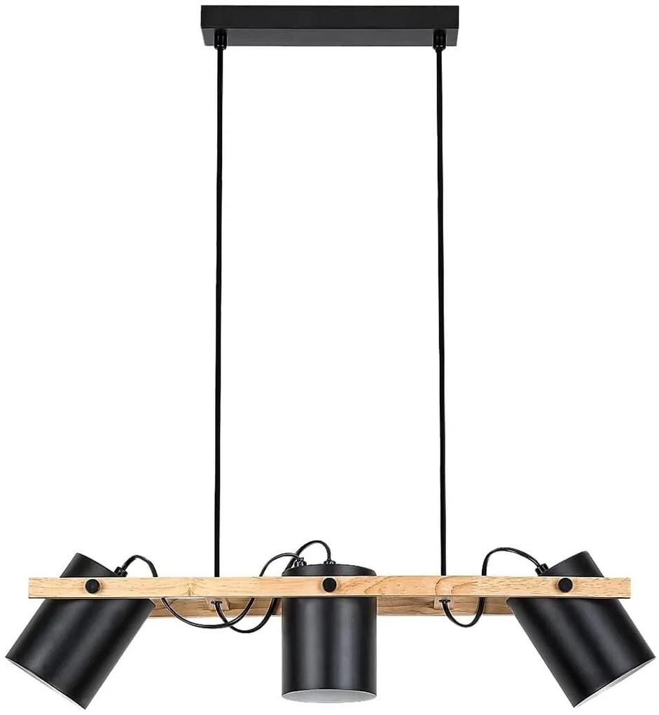 Rabalux Nicolas lampă suspendată 3x9 W negru 5279