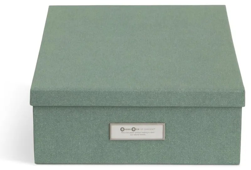 Organizatoare verzi pentru documente 5 buc. din carton Holger Canvas Paper Laminate – Bigso