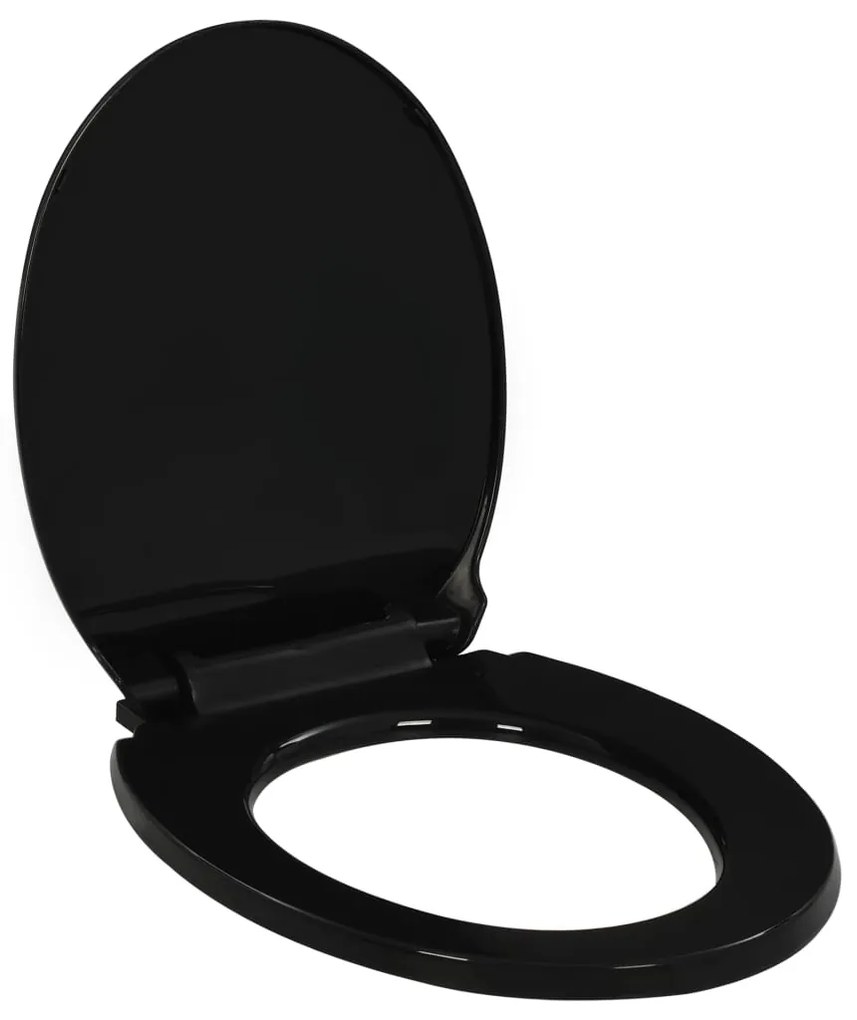 vidaXL Capac WC cu închidere silențioasă, eliberare rapidă, negru