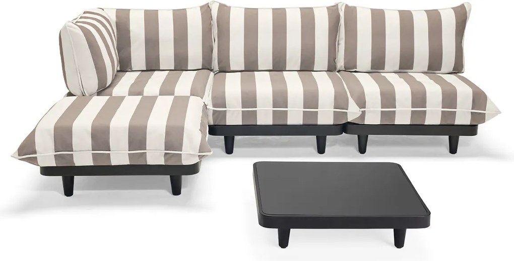 Set de grădină Paletti Large cu masă, culori multiple - Fatboy Culoare: cacao cu dungi (stânga)