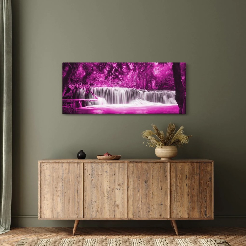 Tablou - Cascadă, violet (120x50 cm)