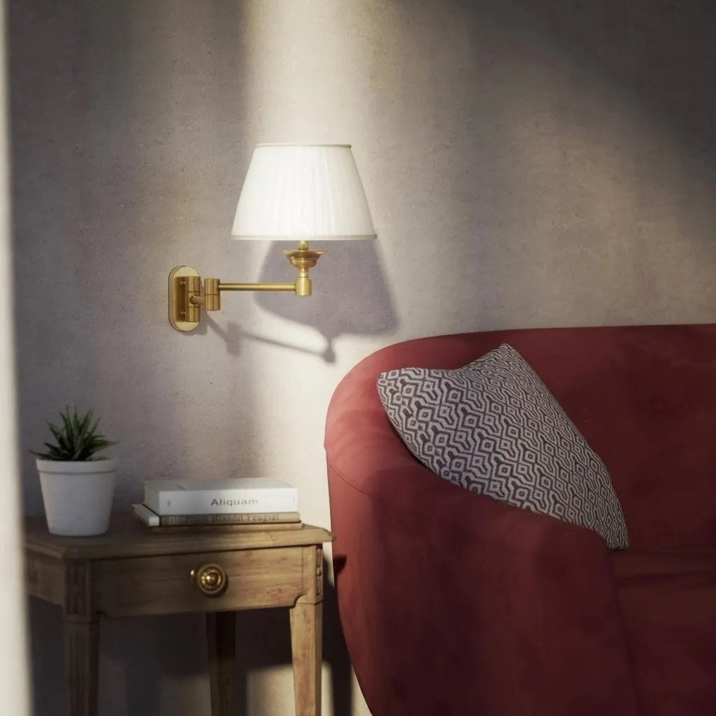 Aplica de perete din alama cu brat articulat Elegant