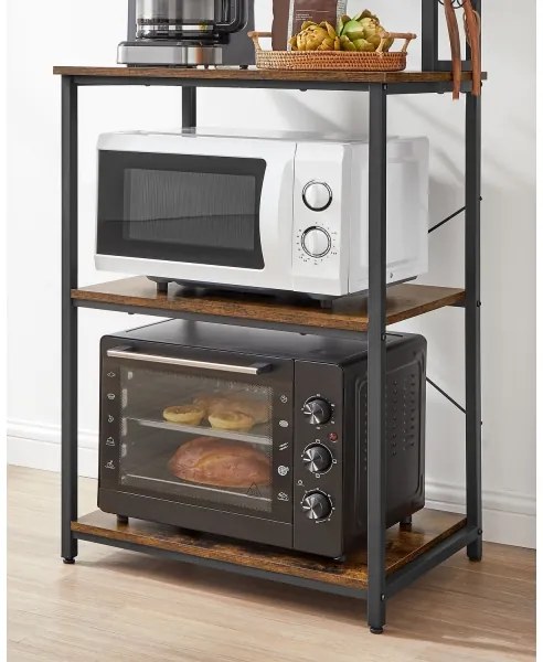 Etajeră MARGE maro/negru