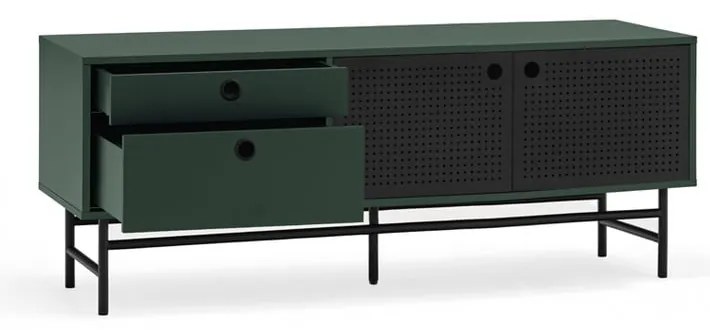 Masă TV verde închis 140x52 cm Punto - Teulat