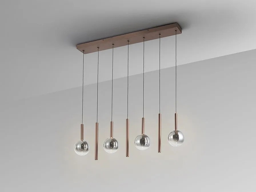Lustra cu 7 pendule LED suspendate Sapore