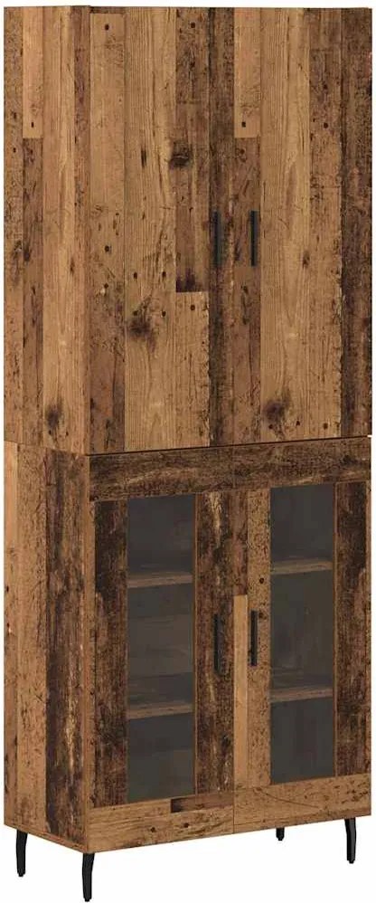 vidaXL Bufet Pe perete Lemn vechi 69,5 x 34 x 180 cm Lemn compozit