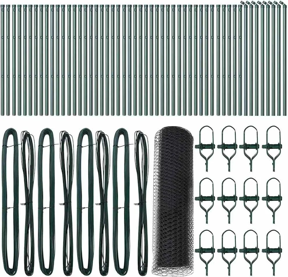 vidaXL Stâlp de gard. Gri 100 x 0,4 m (plasă de 13 mm) Oțel și PVC