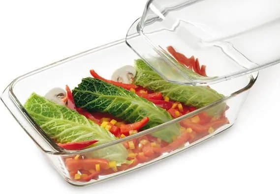 Vas rectangular cu capac yena Simax 3,2 L