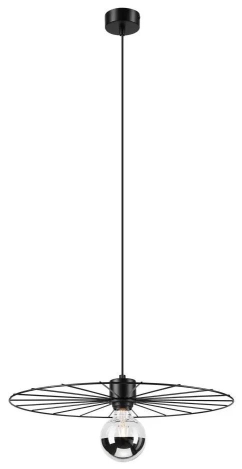 Lustră pe cablu MONTANA 1xE27/15W/230V d. 45 cm negru