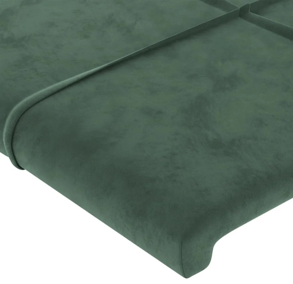 Tablii de pat, 2 buc, verde inchis, 90x5x78 88 cm, catifea 2, Verde inchis, 180 x 5 x 78 88 cm