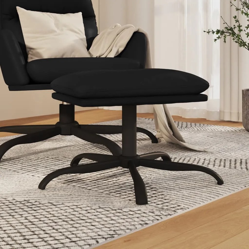 341618 vidaXL Taburet, negru, 45x29,5x39 cm, piele ecologică lucioasă