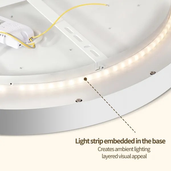 Brilagi - Lampă LED dimabilă GLASS POOL DOUBLE LED/48W/230V 40 cm albă + telecomandă
