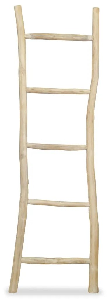 vidaXL Scară pentru prosoape cu 5 trepte, tec, 45x150 cm, natural