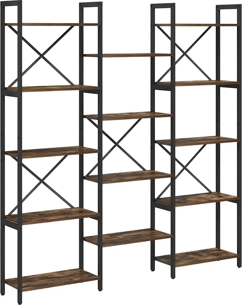 vidaXL Raft pentru cărți Stejar Sonoma 156 x 25 x 167 cm Lemn compozit