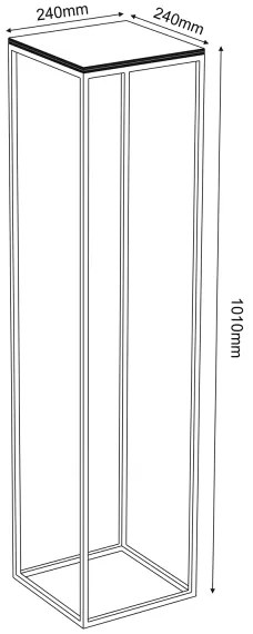 Suport de flori 100x24 cm alb
