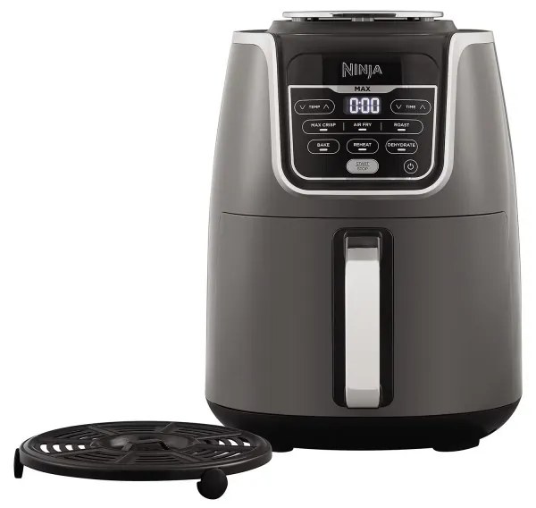 Friteuza cu aer cald Ninja AF160EU, 1750W, 5,2 l, 6 programe, Max Crisp, Gri