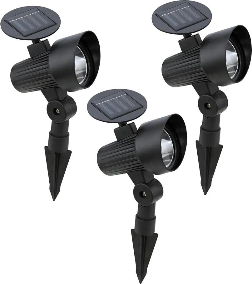 Eglo 48504 - Set 3x lămpi solare LED GIONATA LED/200 mAh IP44 negru