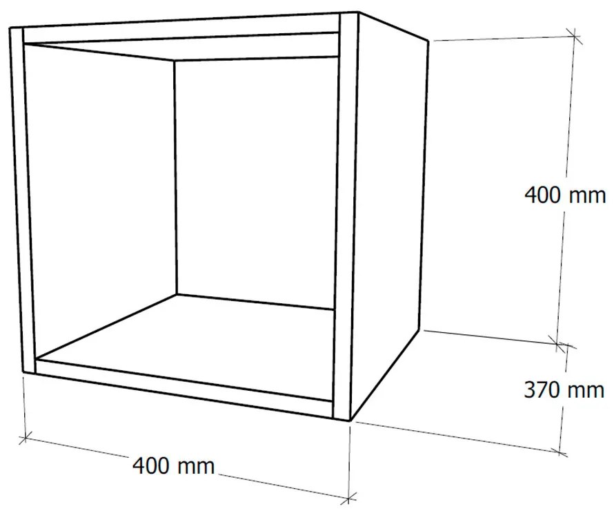 Boxie dulap de perete deschis 40x40x37 cm stejar sonoma