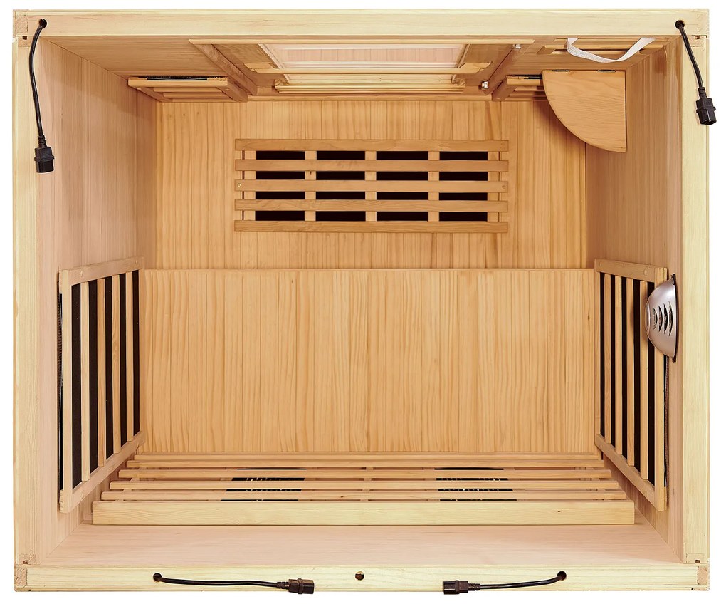 Infračervená sauna/ tepelná kabína Oslo s triplexným vykurovacím systémom a drevom Hemlock